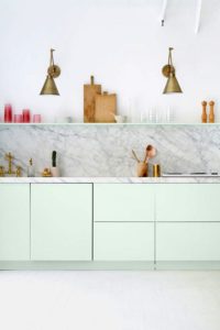 Pastel color kitchen